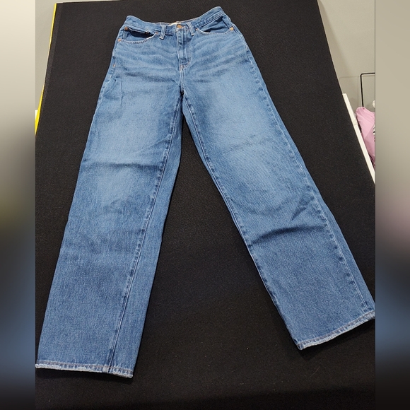 Madewell Pants - Madewell Women's Baggy Straight Classic Blue Denim Jeans, Size 28